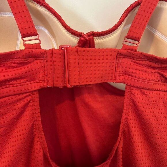 Rhode x Target Swimsuit womens XL Red Embossed Dot Ruffle beach coastal sexy NWT - Picture 12 of 14